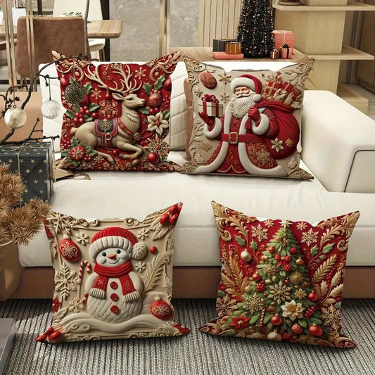 Weihnachtskissen-Set – Festliche Deko-Kissenbezüge