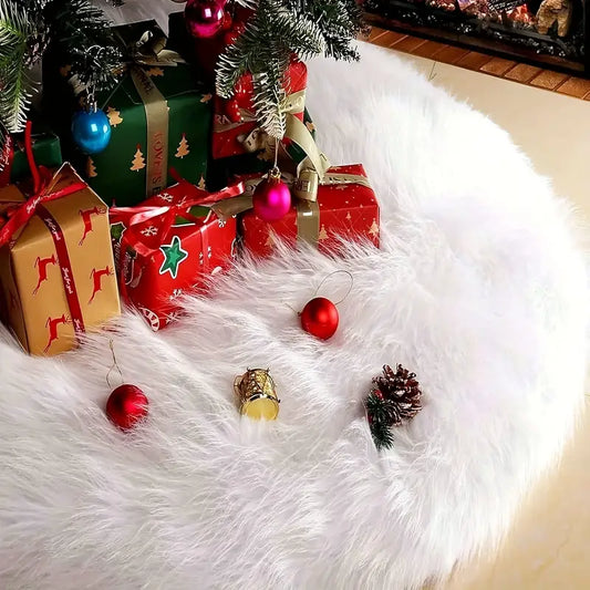 Weihnachtsbaumrock aus Plüsch