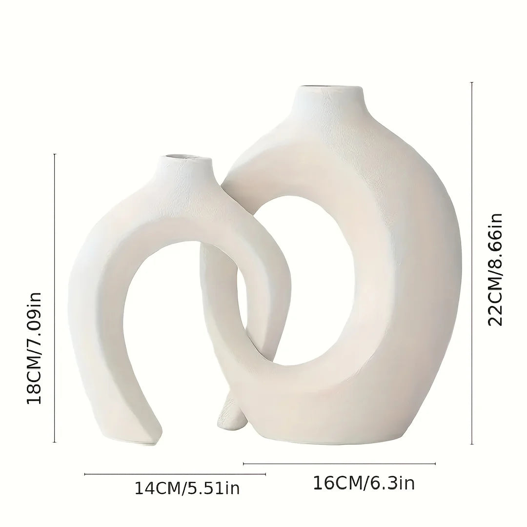 Keramikvasen Set 2-teilig | Amore Cream