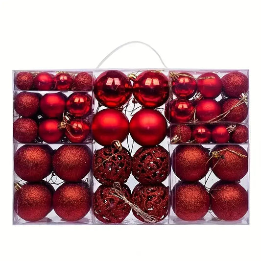 Weihnachtskugeln 100-teilig – Bruchsicheres Set in Silber, Gold, Rot & Rosé