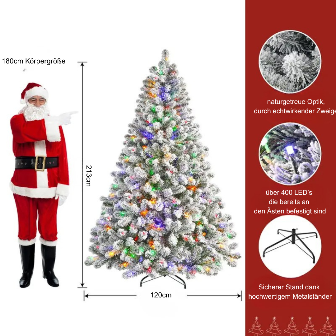Premium künstlicher Weihnachtsbaum mit integrierter Beleuchtung 180&200cm | Snowlight