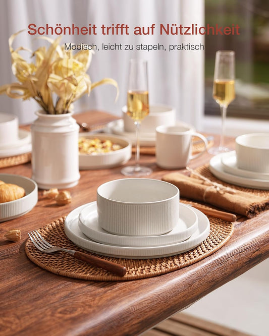 18-teiliges Steingut-Set NordicWhite| Starseries
