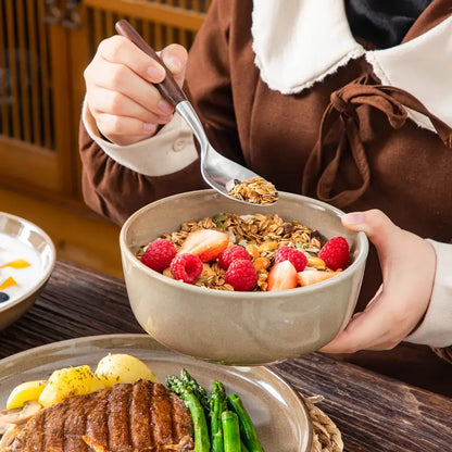 16-teiliges Geschirrset in Braun