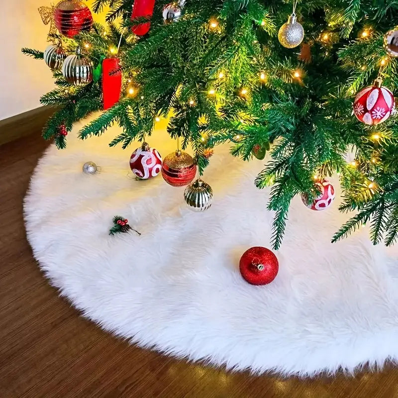 Weihnachtsbaumrock aus Plüsch