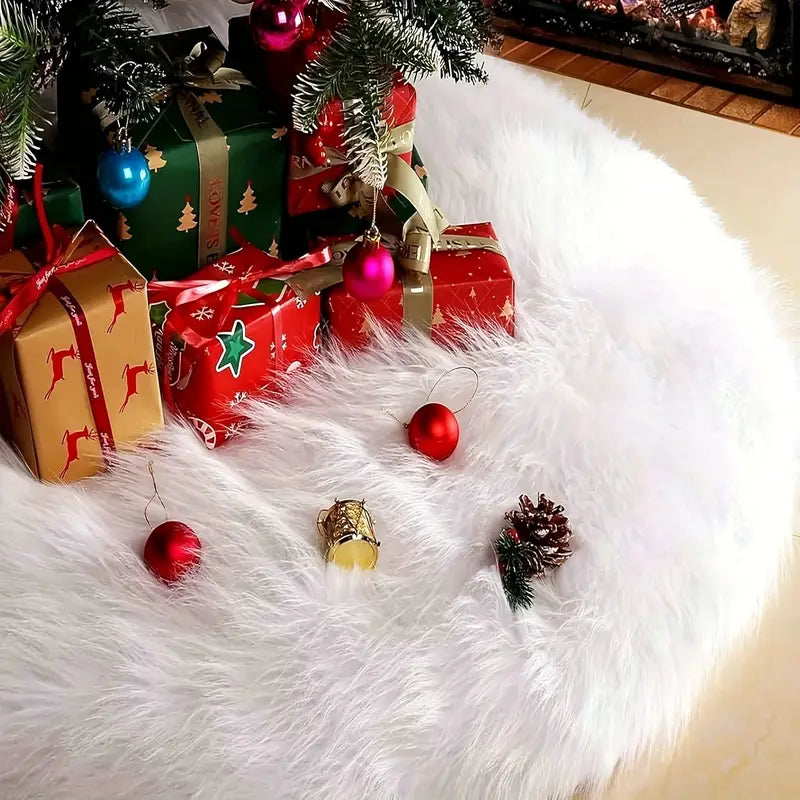 Weihnachtsbaumrock aus Plüsch