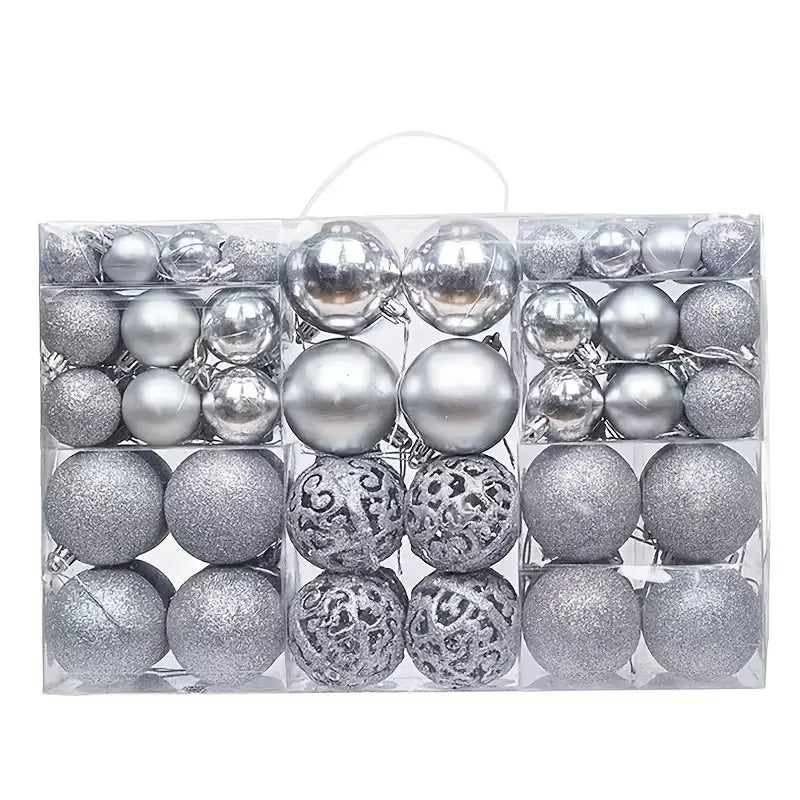 Weihnachtskugeln 100-teilig – Bruchsicheres Set in Silber, Gold, Rot & Rosé