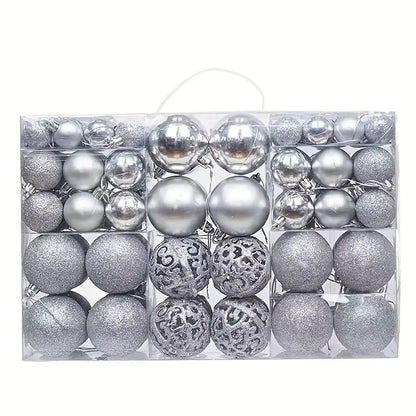 Weihnachtskugeln 100-teilig – Bruchsicheres Set in Silber, Gold, Rot & Rosé