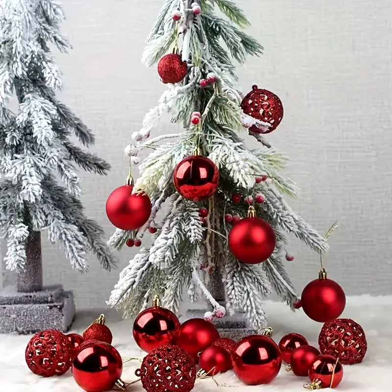 Weihnachtskugeln 100-teilig – Bruchsicheres Set in Silber, Gold, Rot & Rosé