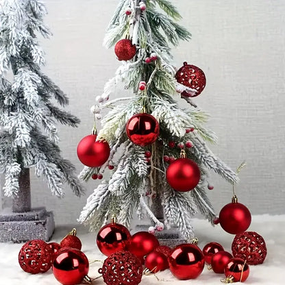 Weihnachtskugeln 100-teilig – Bruchsicheres Set in Silber, Gold, Rot & Rosé
